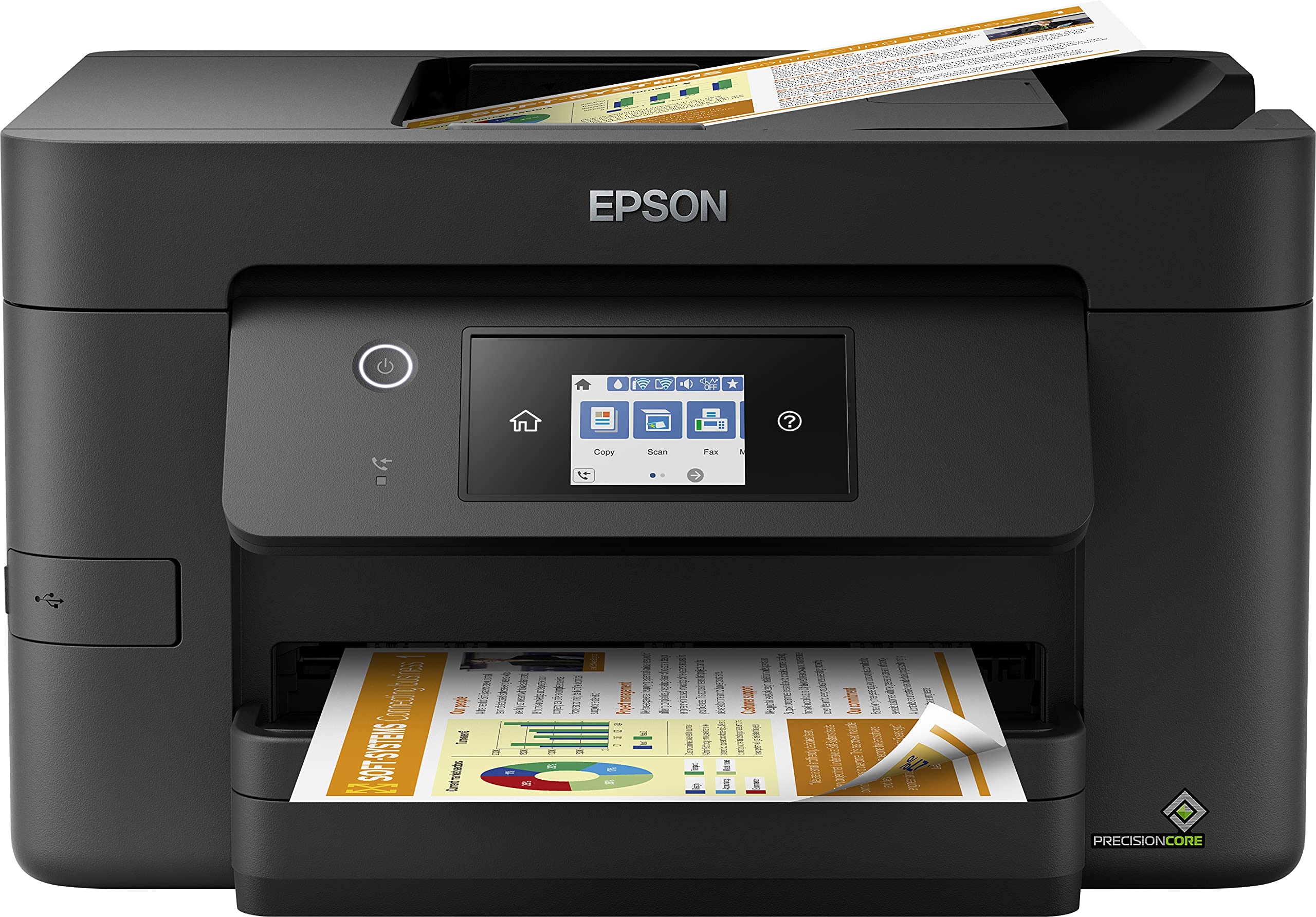Epson WorkForce Pro WF-3825DWF, stampante multifunzione A4 getto d'inchiostro [stampa, scansione, copia], Display LCD 6.8cm, WiFi Direct, 3 mesi inchiostro incluso con ReadyPrint (Epson WorkForce Pro
