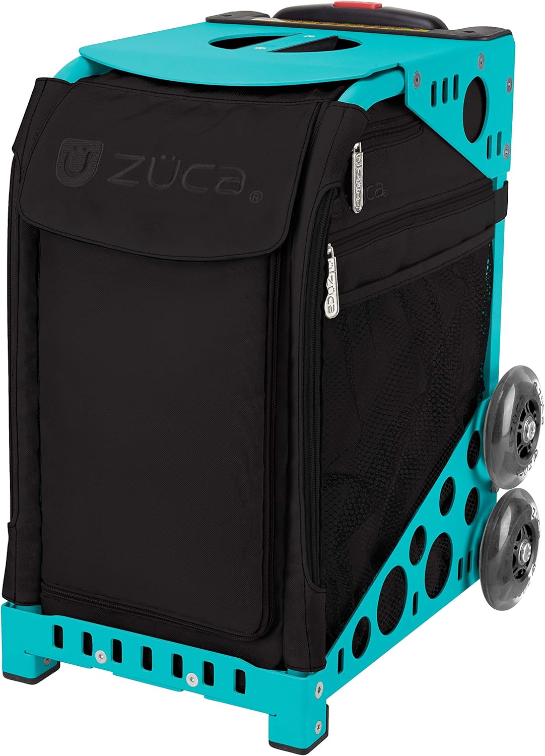 ZUCA Stealth Insert Bag and Aqua Frame with Flashing Wheels