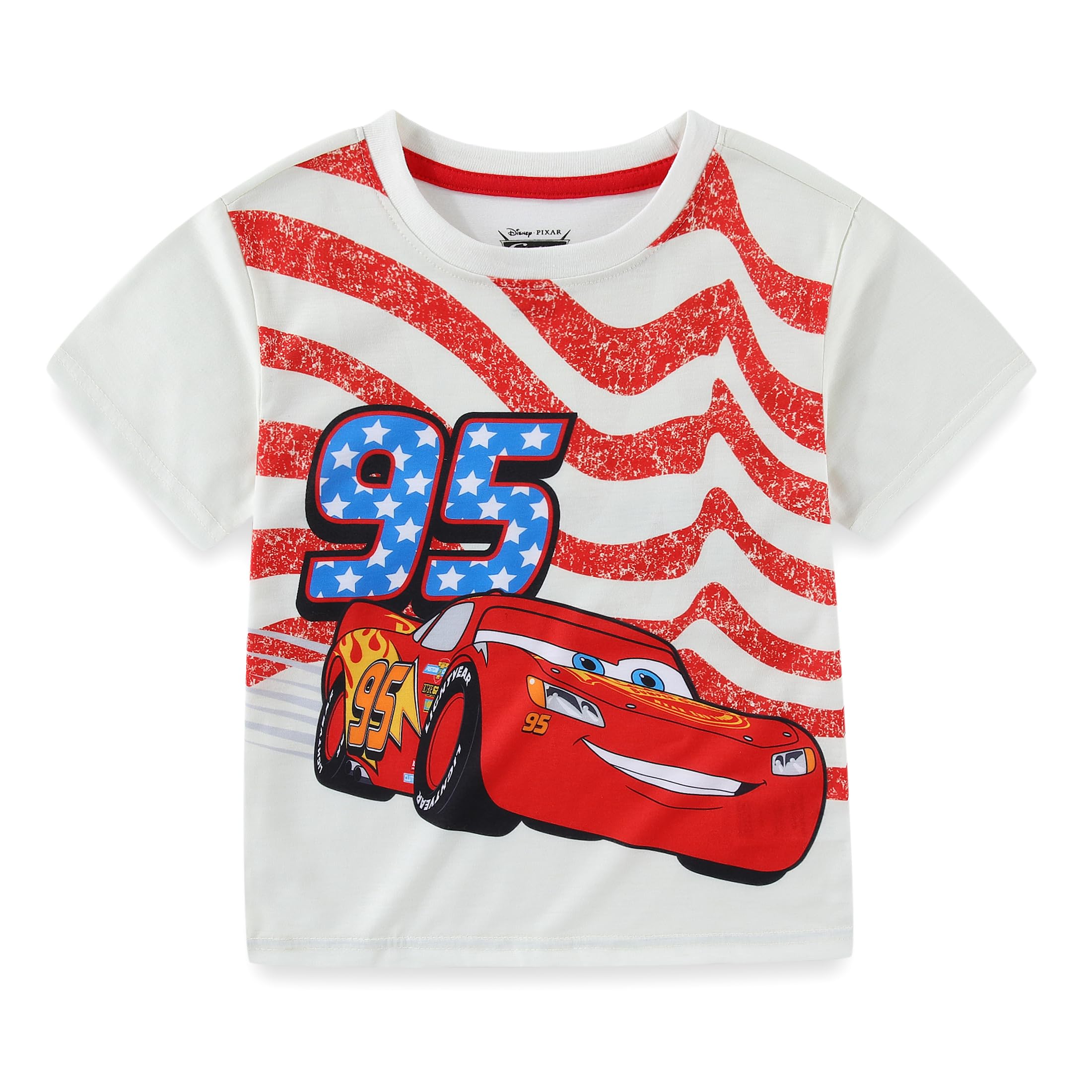 Disney Cars Flash McQueen Active Mesh - Maglietta a maniche corte per bambini e bambini