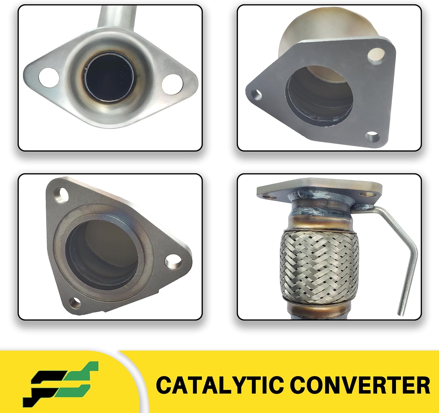 [Rear]FortunaFlow Catalytic Converter Compatible with Honda Accord 2008 2009 2010 2011 2012,Acura TSX Flex Pipe 2009 2010 2011 2012 2013,2.4L[EPA Compliant+standard]