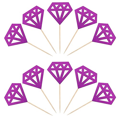 Miniatura 19 de 36 piezas de adornos de diamantes para cupcakes con purpurina de diamantes para bodas, compromisos, despedidas de soltera, cumpleaños, aniversario