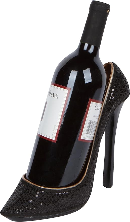 Hilarious Home 8.5" x 7"H High Heel Wine Bottle Holder