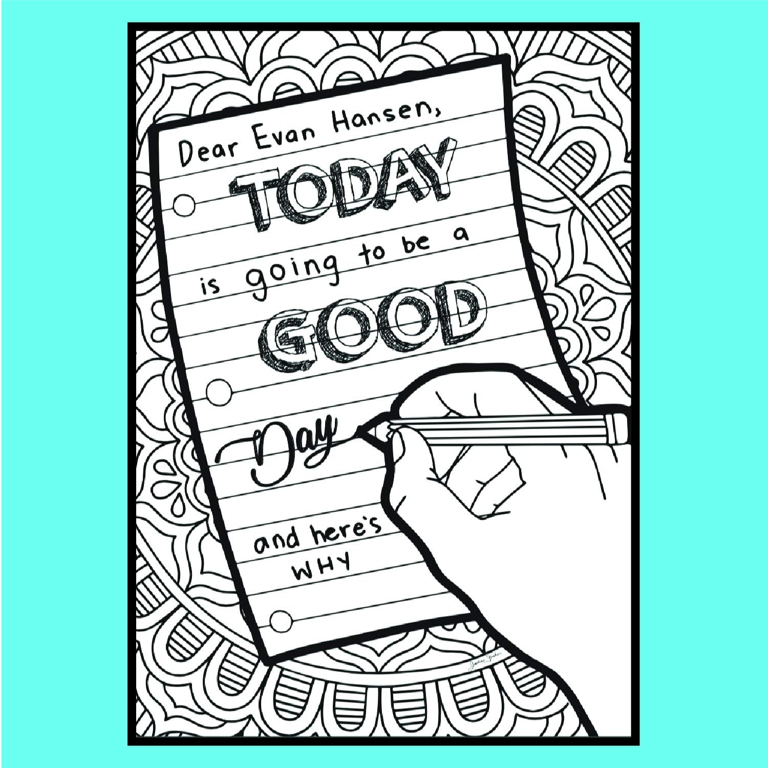 Coloring Broadway - Dear Evan Hansen Inspired Coloring Pages (Set of 4) “You Will Be Found” Collection, Broadway Musical Merchandise, Ideal Gift for a Broadway Theater Lover