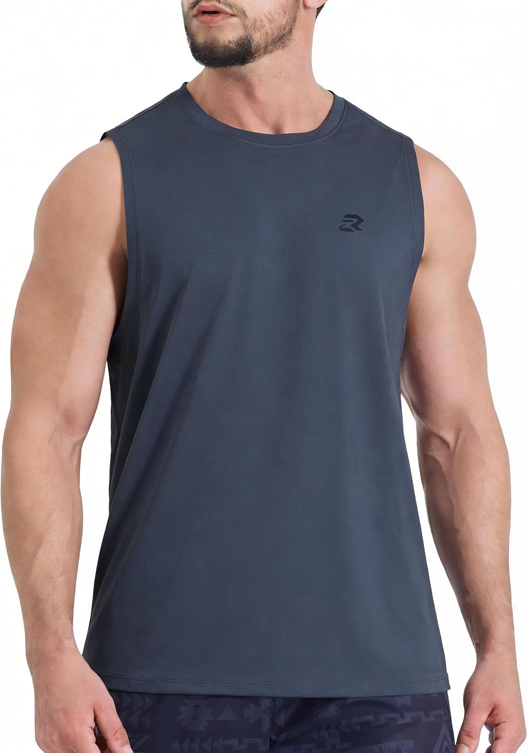 Men's Tank Tops Quick Dry Workout Muscle Gym Sleeveless Shirts UPF 50+ Sun Protection Running Beach Summer Swim Shirts