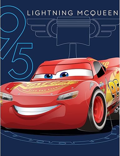 Jay Franco Manta de forro polar Lightning McQueen Cars 3 Race Track