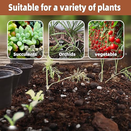 Miniatura 5 de CJGQ Mezcla de tierra para macetas de 29 cuartos de galón, mezcla de suelo orgánico, corteza de orquídea, musgo esfagnum y arcilla de leca para