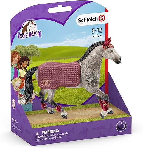 Miniatura 7 de Schleich Horse Club Trakehner - Figura de juguete de caballo de yegua, auténtico juguete de caballo de yegua con manta extraíble para niños y niñas