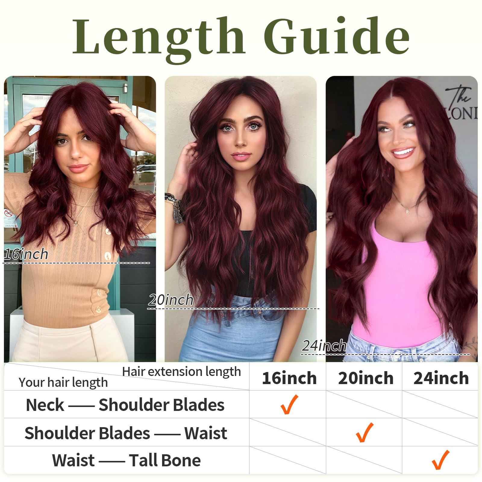 KooKaStyle Invisible Wire Hair Extensions with Transparent Headband Adjustable Size 4 Secure Clips Long Wavy Secret Wire Hairpiece 20 Inch 18H24#Medium Brown Ash Blonde for Women: 20 Inch Burgundy