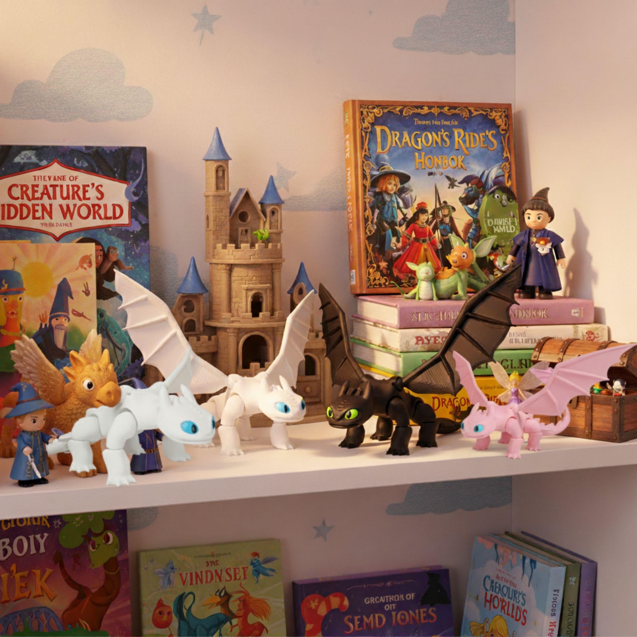 Toothless Dragon Toy | Dragon Toys | Dragon Figure | Your Dragon Collectible Figure - Detailed and Durable Action Model | (Black - White - Pink) — Amazon image 3