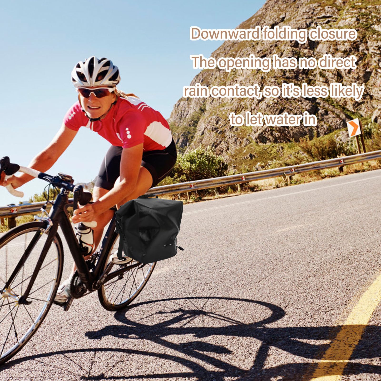 Borsa Portabici da Bici 18L Impermeabile Doppia Protezione per Ciclisti Che Viaggiano Pendolarismo Nylon TPU 840D