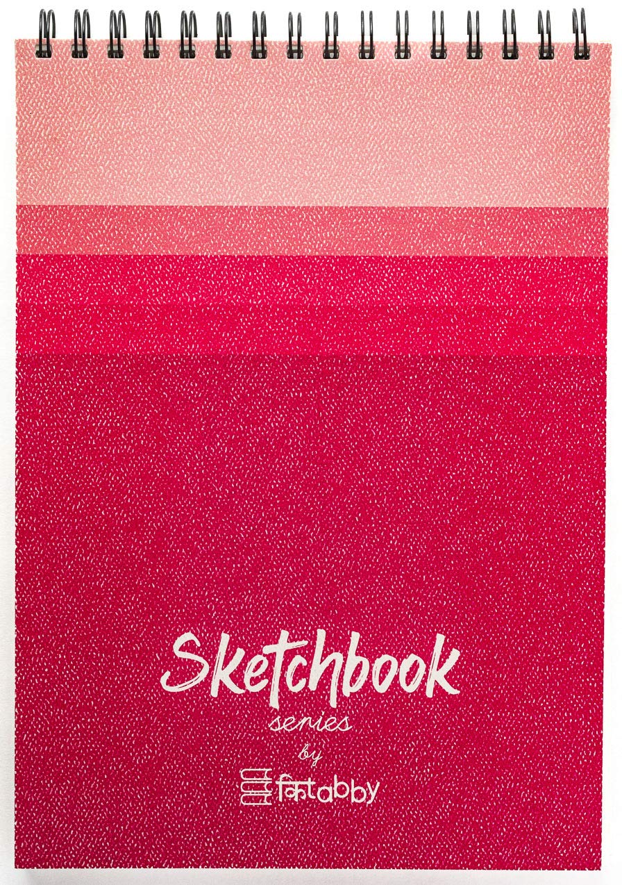 Kitabby A4 Wire-O Bound Sketchbook - 50 Sheets, 160gsm Acid-Free Paper, Micro-Perforated, Yellow Cover