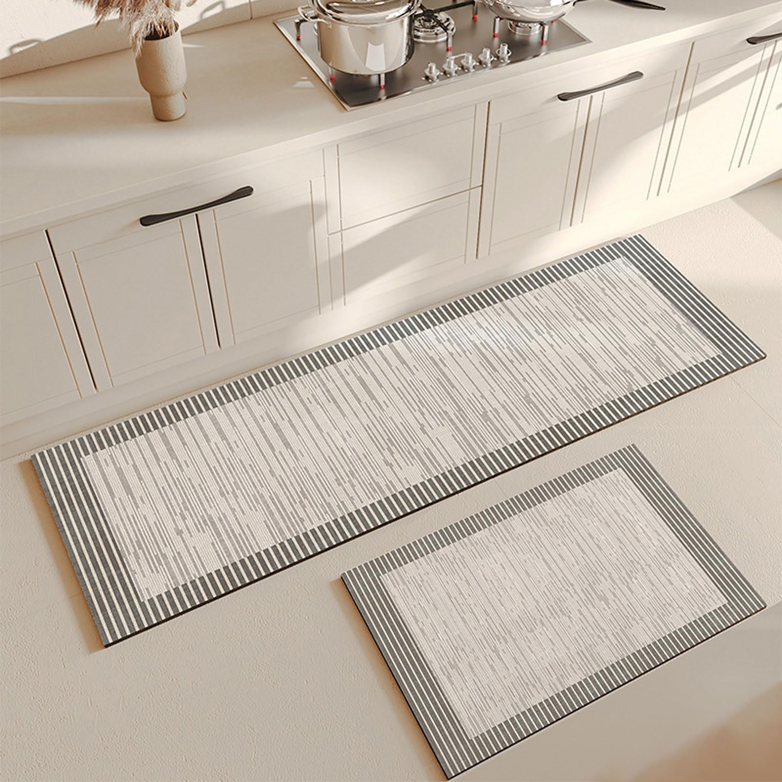 Enigmaire Standing Runner Rugs,Non Slip Waterproof Kitchen Floor Mats,Anti Fatigue Standing Area Rugs,Washable Kitchen Floor Rug,Stain Resistant,Comfort,Absorbent,Oil Resistant,For Office,Home,Indoor