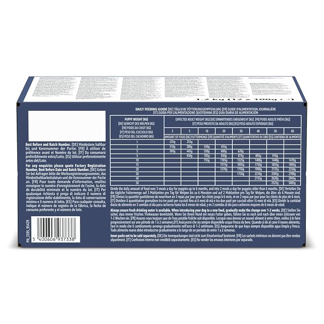 Foto 2 de 5 de by Amazon Alimento completo para cachorros, Selección de carne en gelatina, 1.2kg (12 bolsitas de 100g)