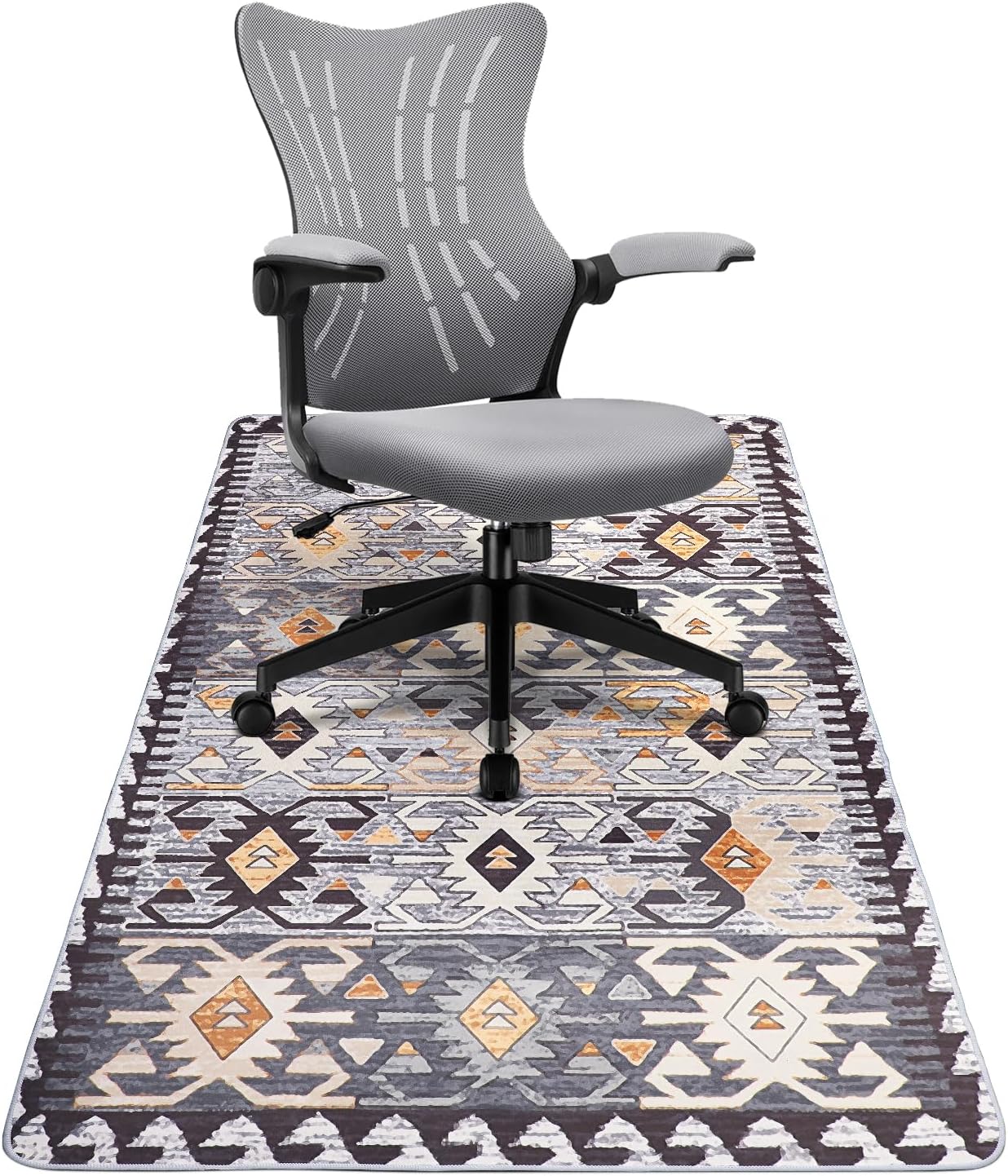 36" X 60" Office Chair Mat, Office Chair Mat for Hardwood Floor/Tile Floor, Desk Chair Mat for Hard Floors, Under Desk Rug Protector for Rolling Chair, Computer Chair Mat (Grey Style) 36“x60”/0.9Mx1.5M Grey Style