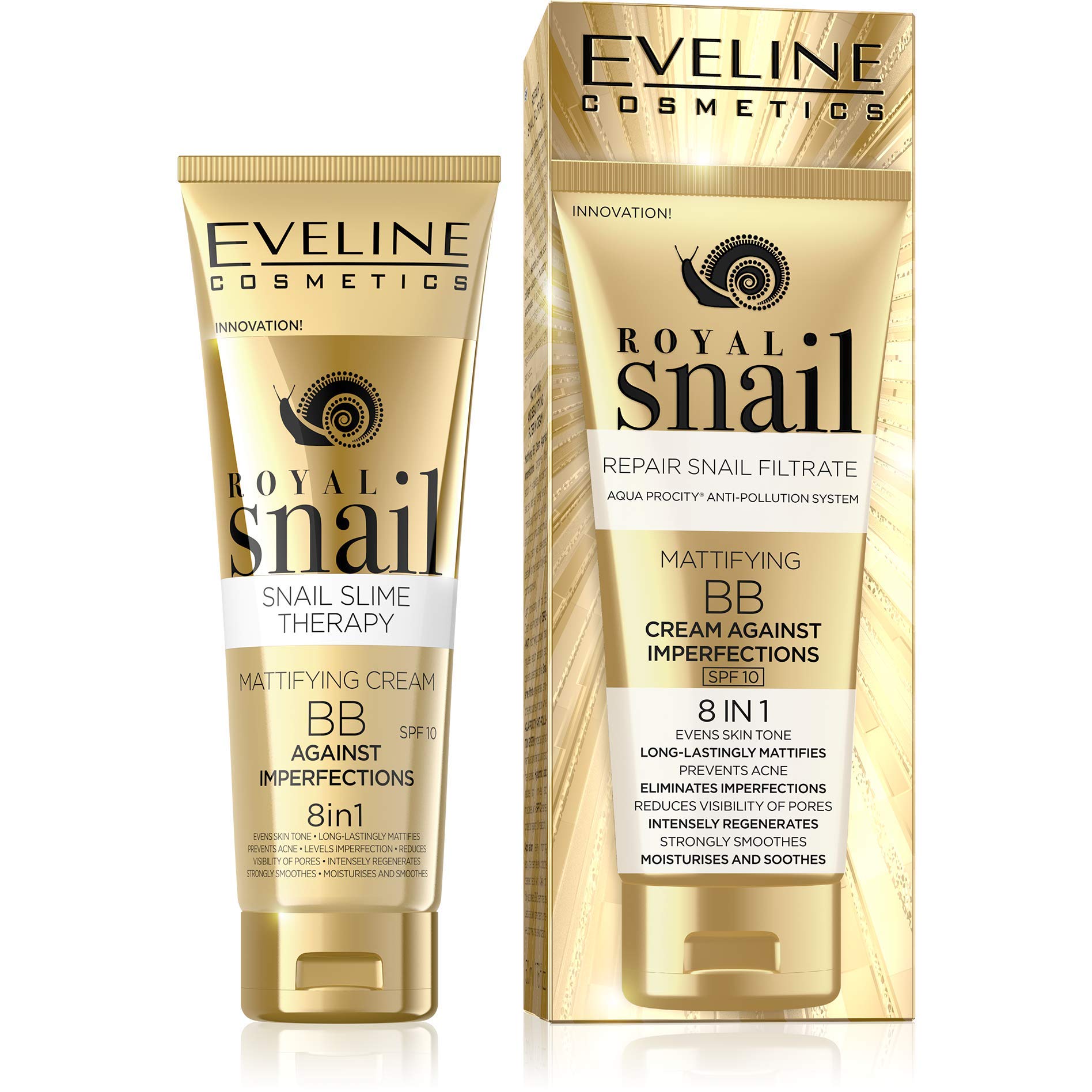 Eveline Cosmetics Royal Snail Royal Snail Concentrated Anti-Wrinkle Cream 40+ with Neo-DNA & PEP-7REPAIR™, 50ml