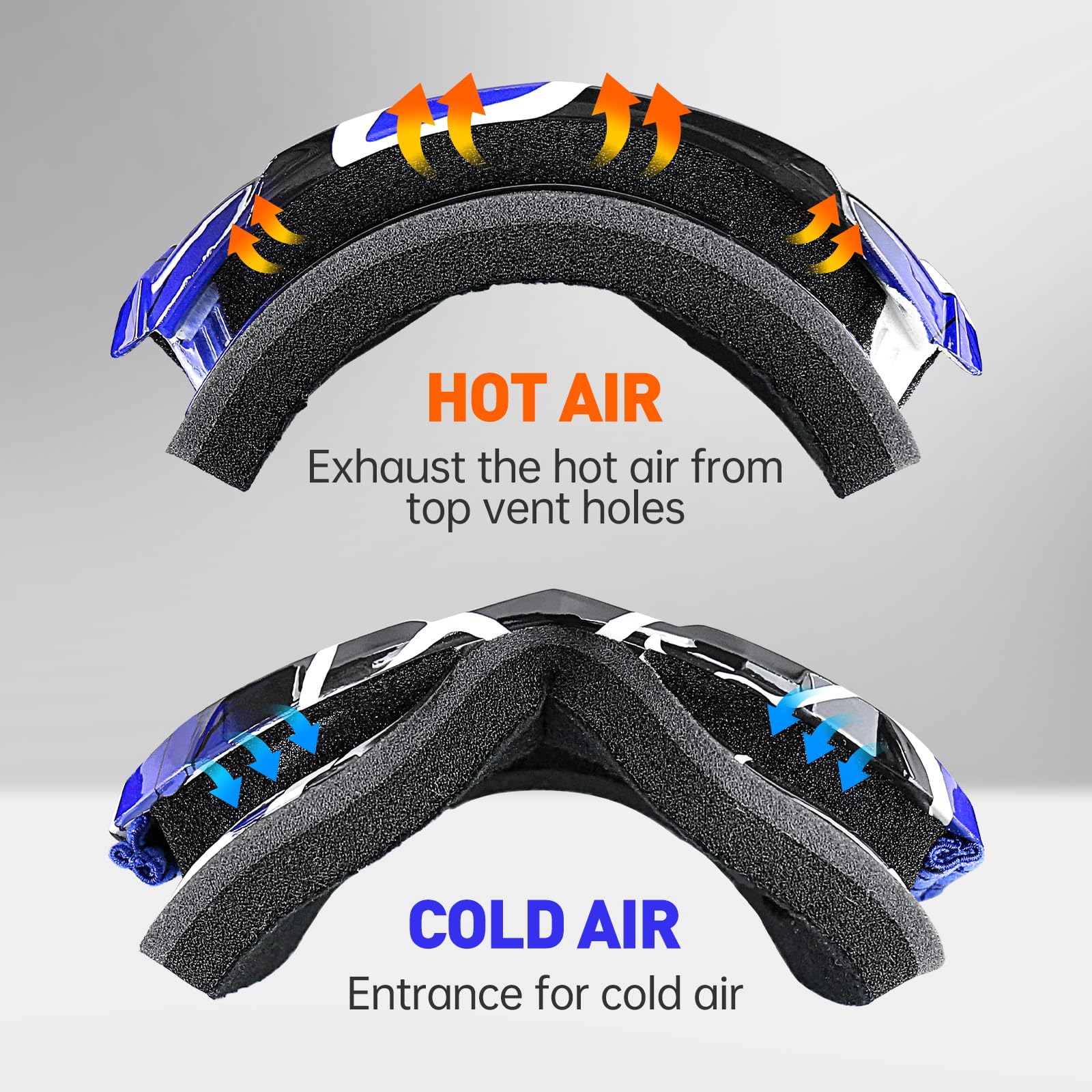 Lunettes de motocross pour enfants, Lunettes de Protection de sécurité réglables, Lunettes de Ski d 'anti-UV d'anti-buée Coupe-Vent pour Activités Extérieures