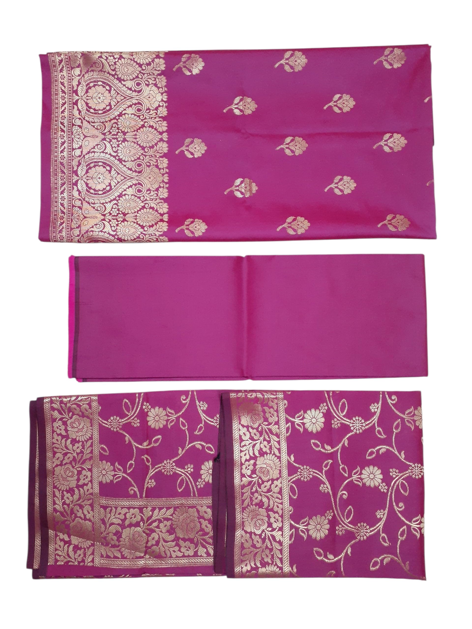 Women's Pure Banarasi Silk Handloom Unstitched Dress Material Suit Set | Direct from Weaver |-image-48