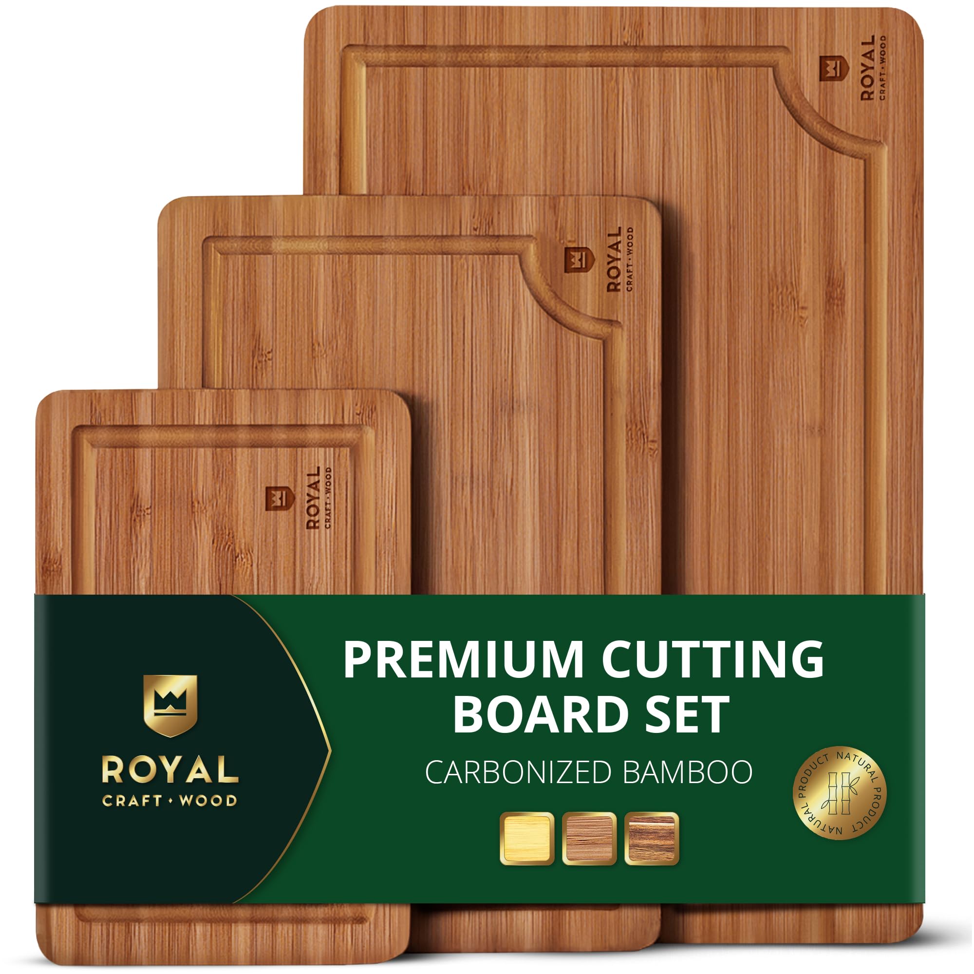 ROYAL CRAFT WOOD Wooden Cutting Board Set