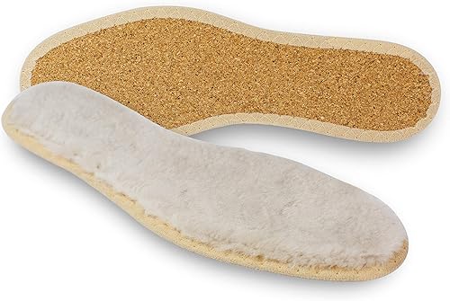 Pedag Pascha - Plantilla de piel de oveja auténtica con aislamiento de corcho natural