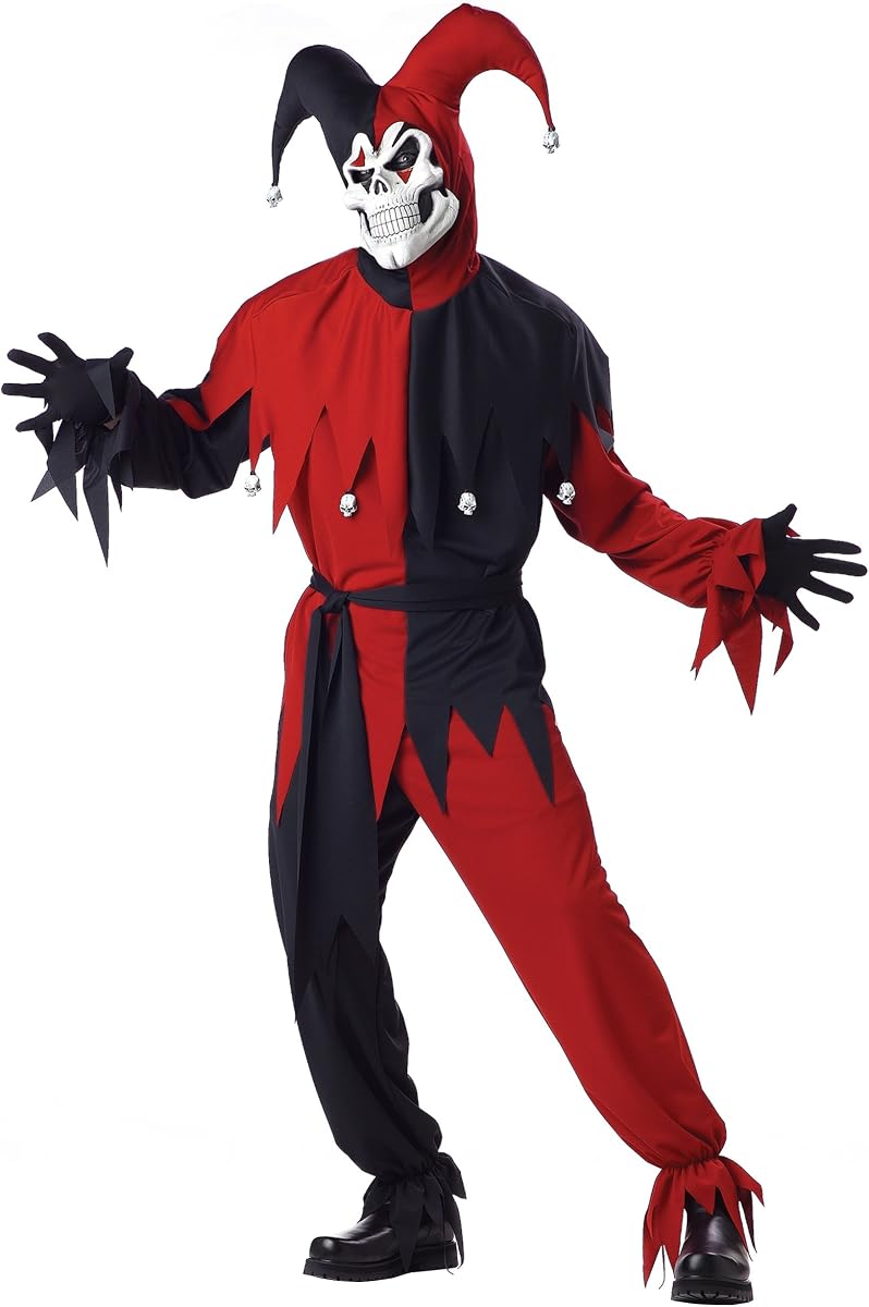 California Costumes Men's Adult- Red Evil Jester Costume