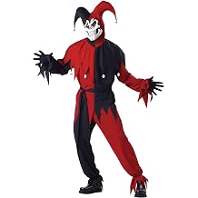 Men's Adult- Red Evil Jester Costume