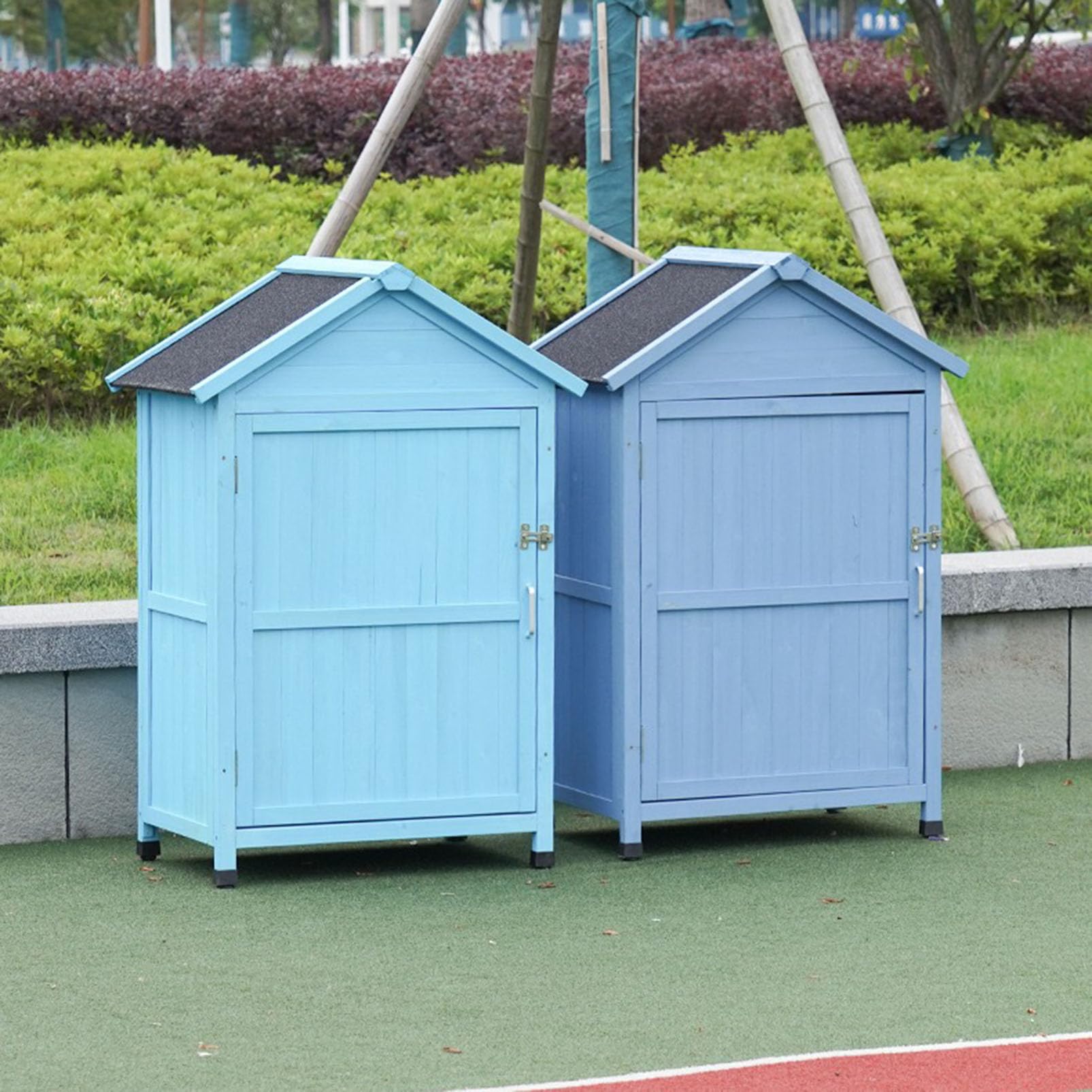 Capanno per Attrezzi da Giardino Capanno per Attrezzi da Giardino in Legno, armadietto per Patio con Ripiani, Organizer per Attrezzi da Giardino Capannoni Impermeabili Tetto Impermeabile