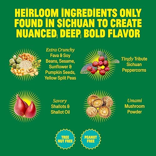 Vista 7 de FLYBYJING Xtra Crunchy Sichuan Chili Crisp: picante, hormigueante, sabroso, vegano, sin nueces, sin azúcar Premium Chili Crunch - Bueno para fideos