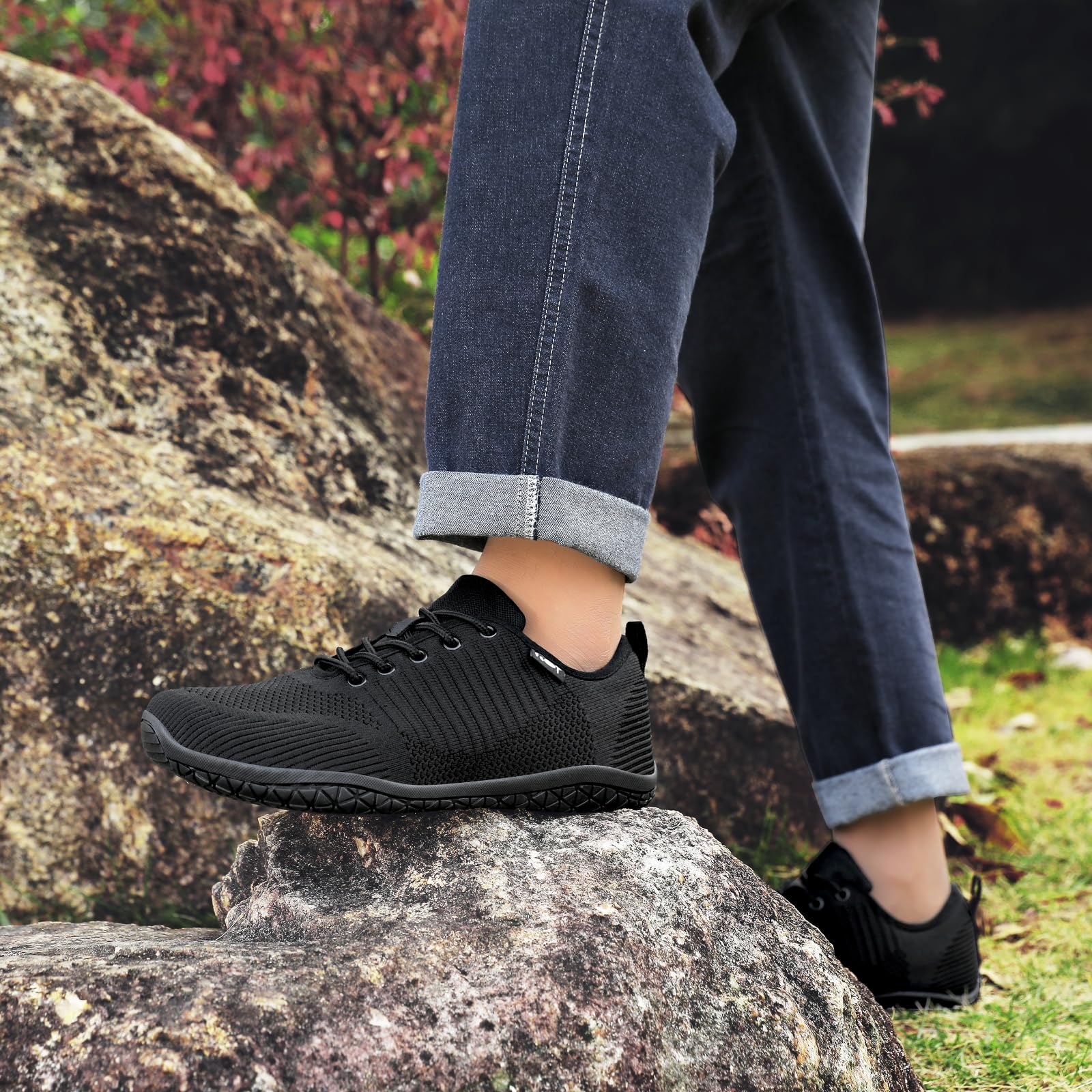 Unisex Chaussures Barefoot Minimalistes Bout Large Tige Respirante et Semelle Antidérapante Plate Légère 37-48
