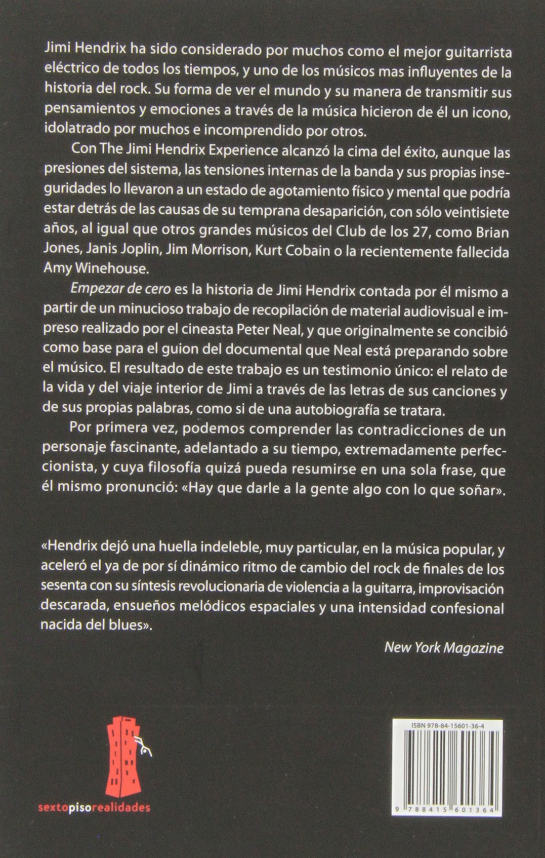 Empezar De Cero: La autobiografía de Jimi Hendrix (Sexto Piso Realidades)