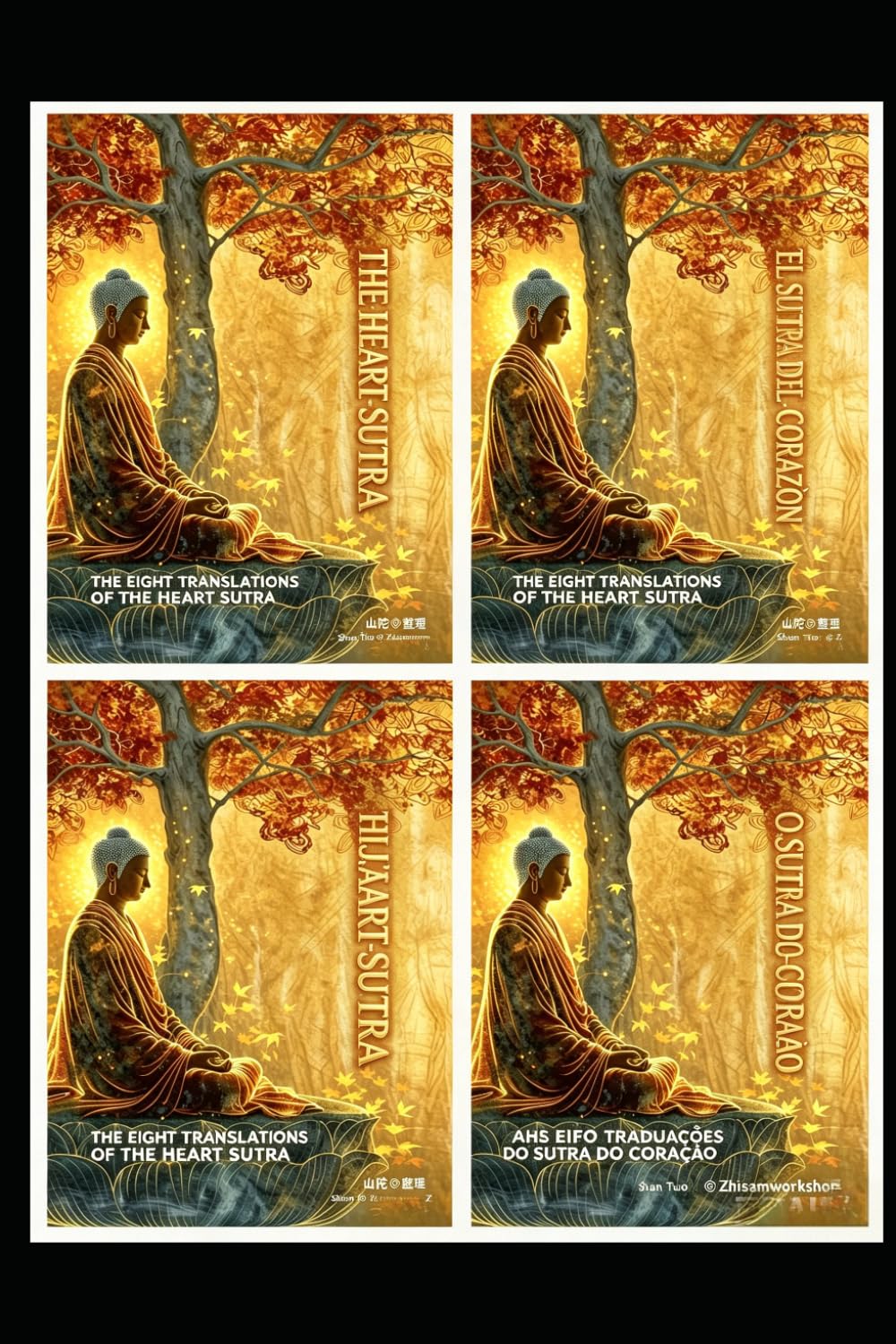 Eight Translations of the Heart Sutra (English, Spanish, Swedish, Portuguese) (Buddhism and Zen culture)
