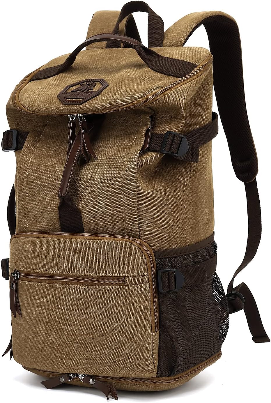 Kalesi Gym Duffle Bag Backpack 4-Way Vintage canvas with Shoes Compartment for travel Sport Hiking laptop (Vintage coffee)