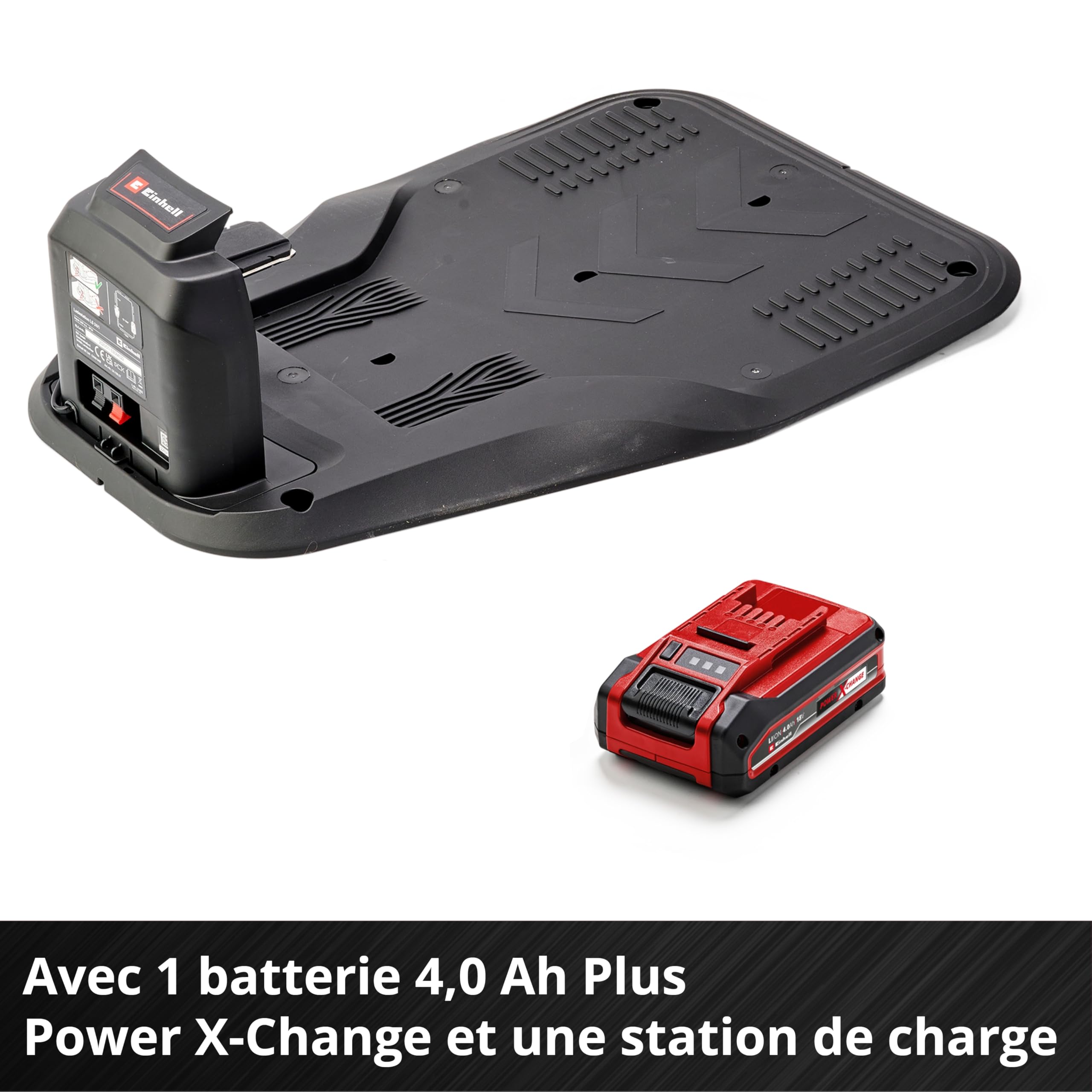 Einhell Robot-Tondeuse FREELEXO CAM Plus 600 Power X-Change (18 V, caméra remplaçant Le câble périphérique, pour 600 m², Moteur sans Charbon, Wi-FI, pentes Jusqu’à 25%, avec Batterie 4,0 Ah Plus)