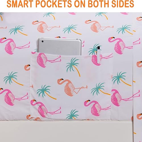 Miniatura 3 de Elegant Comfort Sábanas suaves de lujo con patrón de flamenco, 1500 hilos, microfibra de alta calidad, suave, resistente a las arrugas y a la