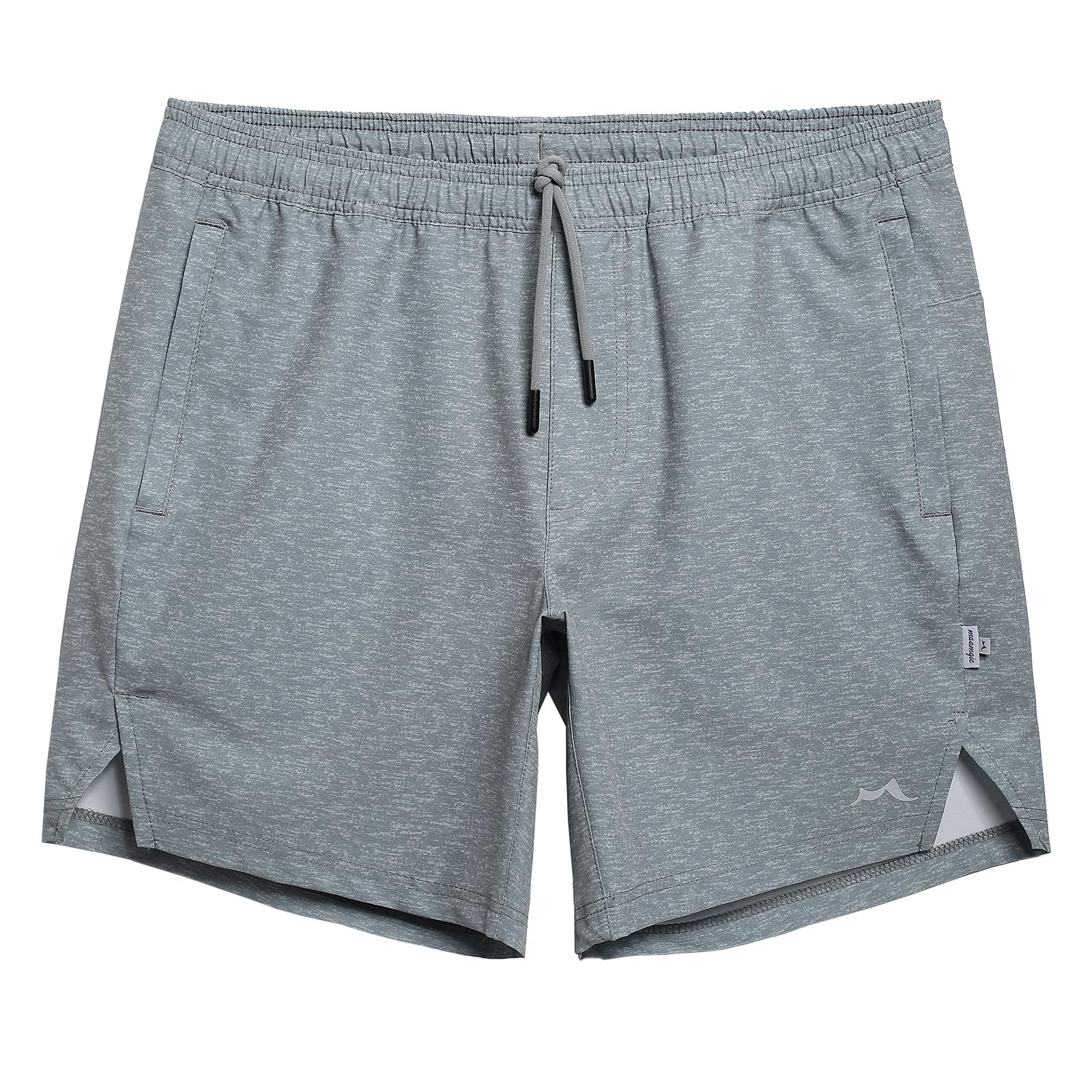 maamgic Pantaloncini da corsa da palestra da uomo, 17,8 cm, ad asciugatura rapida, pantaloncini da allenamento atletico con tasche con cerniera,