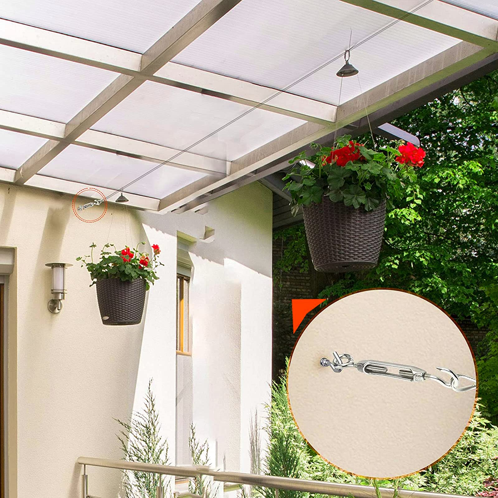 Sheryl&Rain M5 Seilspanner Set Edelstahl - 17-teilig Für Seile & Drahtseile