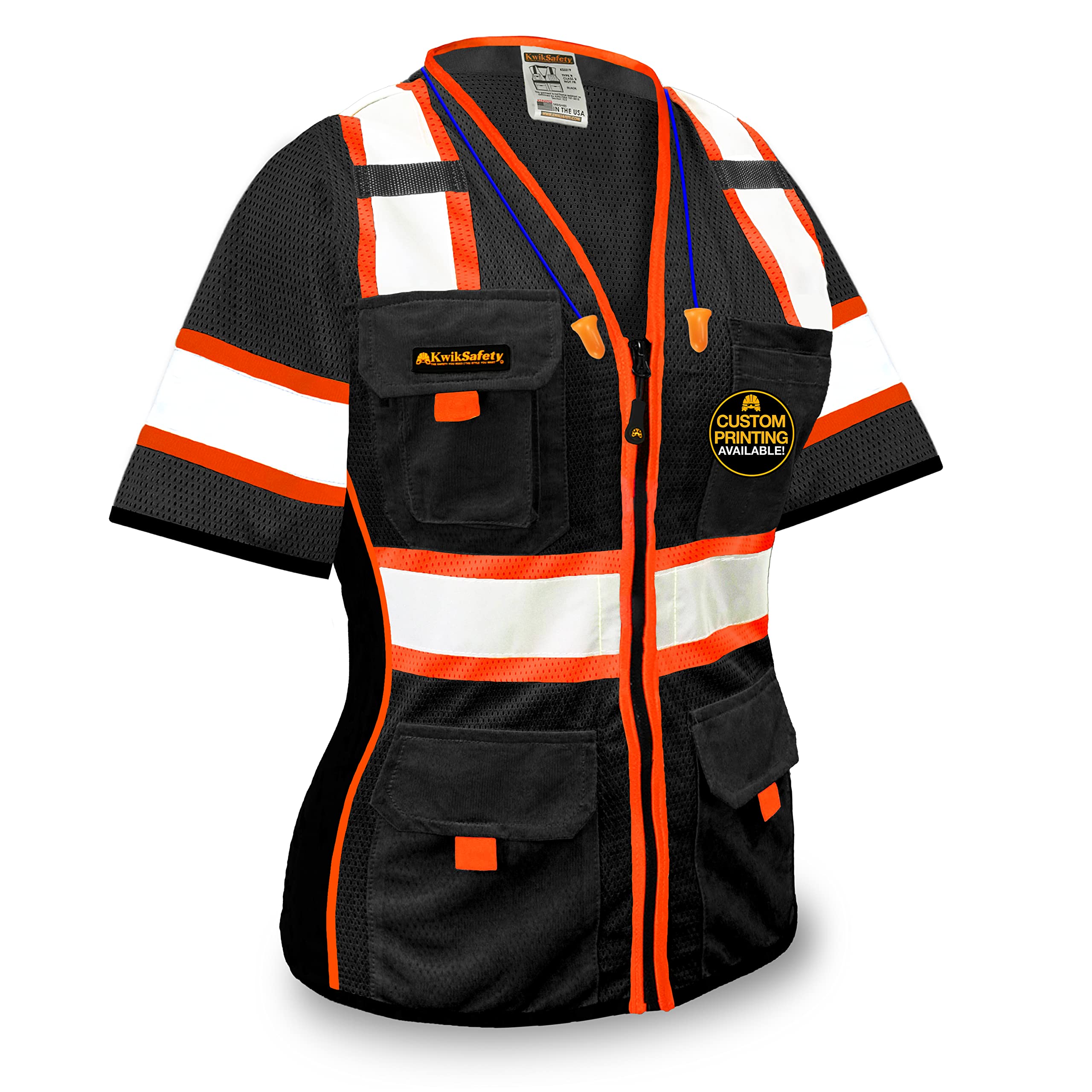 KwikSafety - Charlotte, NC - Men's & Women's Class 3 Safety Vest PPE Hi Vis Reflective ANSI OSHA