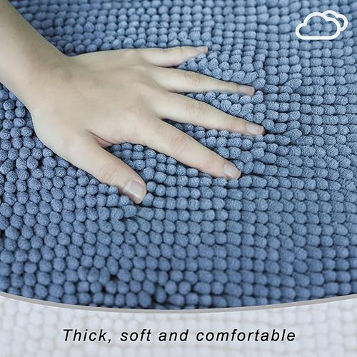 Miniatura 3 de Juego de alfombras de baño de 3 piezas, súper suaves y absorbentes, con alfombra de inodoro en forma de U, alfombra de baño de PVC fuerte en la