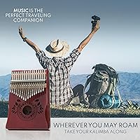 Vista 8 de Piano de pulgar Kalimba de 17 teclas, relleno de calcetines navideños y regalos de música, kit completo para principiantes y juego de creación