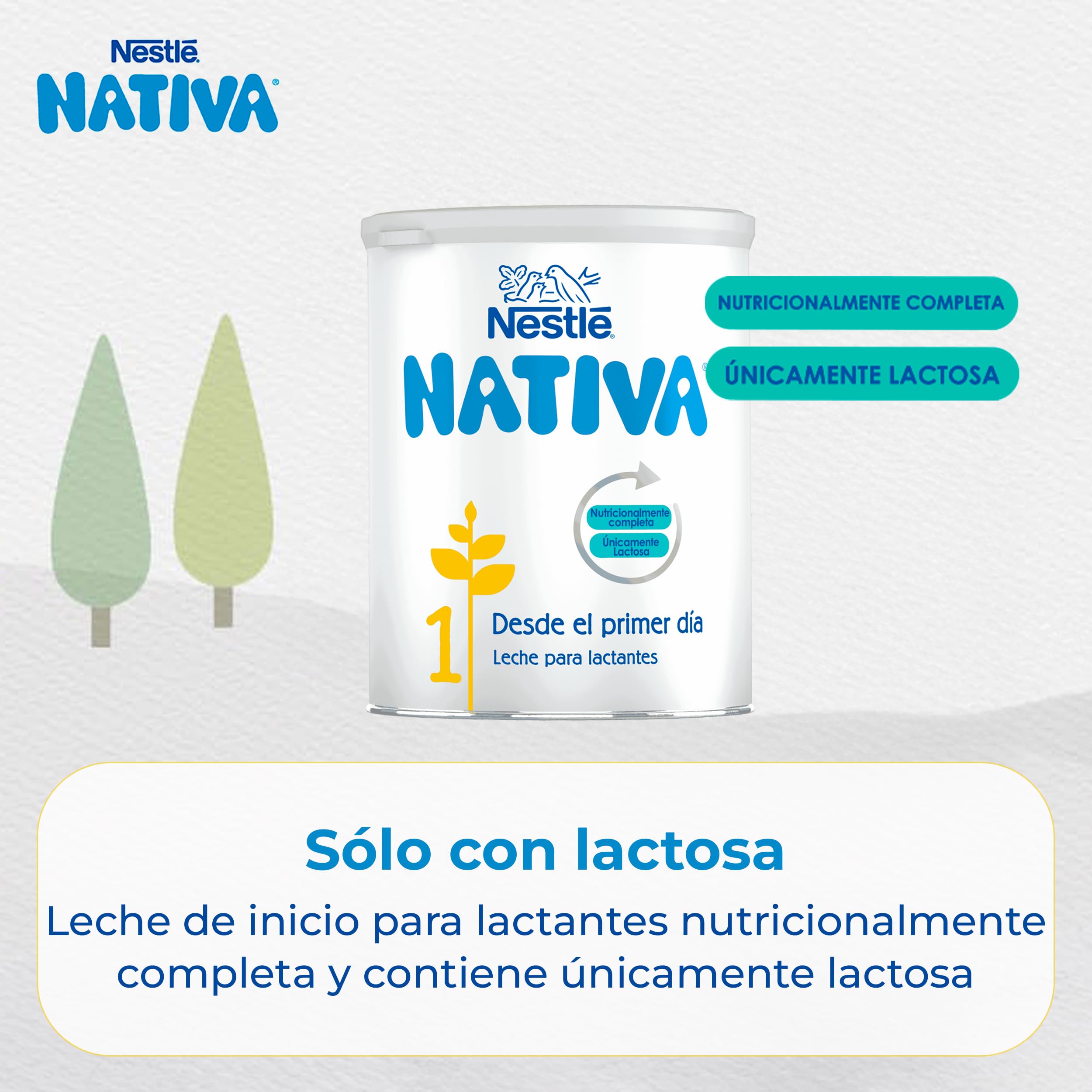 Nestlé NATIVA 2 Leche de Continuación en polvo para bebés a partir de los 6 meses, bote de 800g