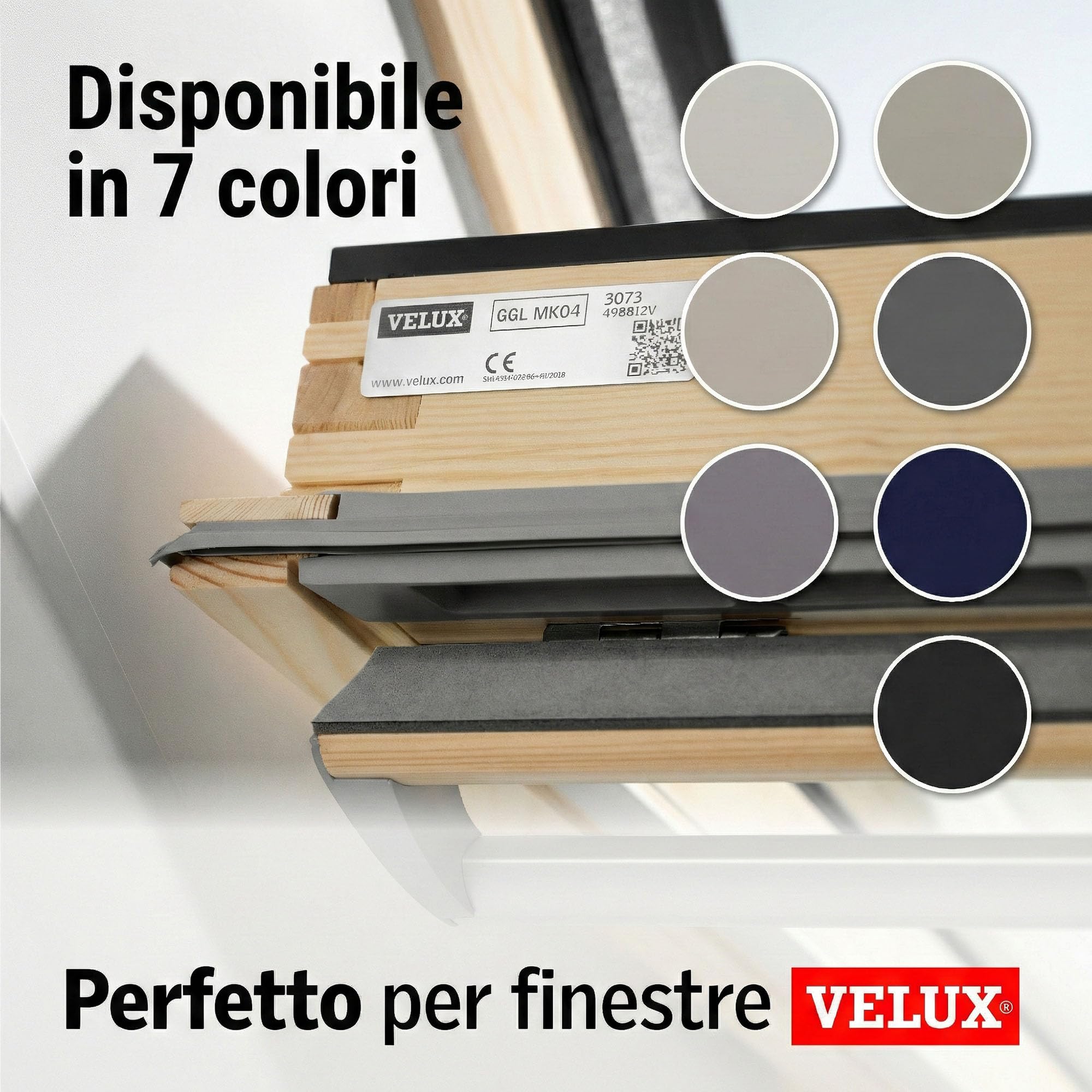 Cocoon® Tenda per finestra da tetto - Oscurante - Grigio - Compatibile con Velux: PK04