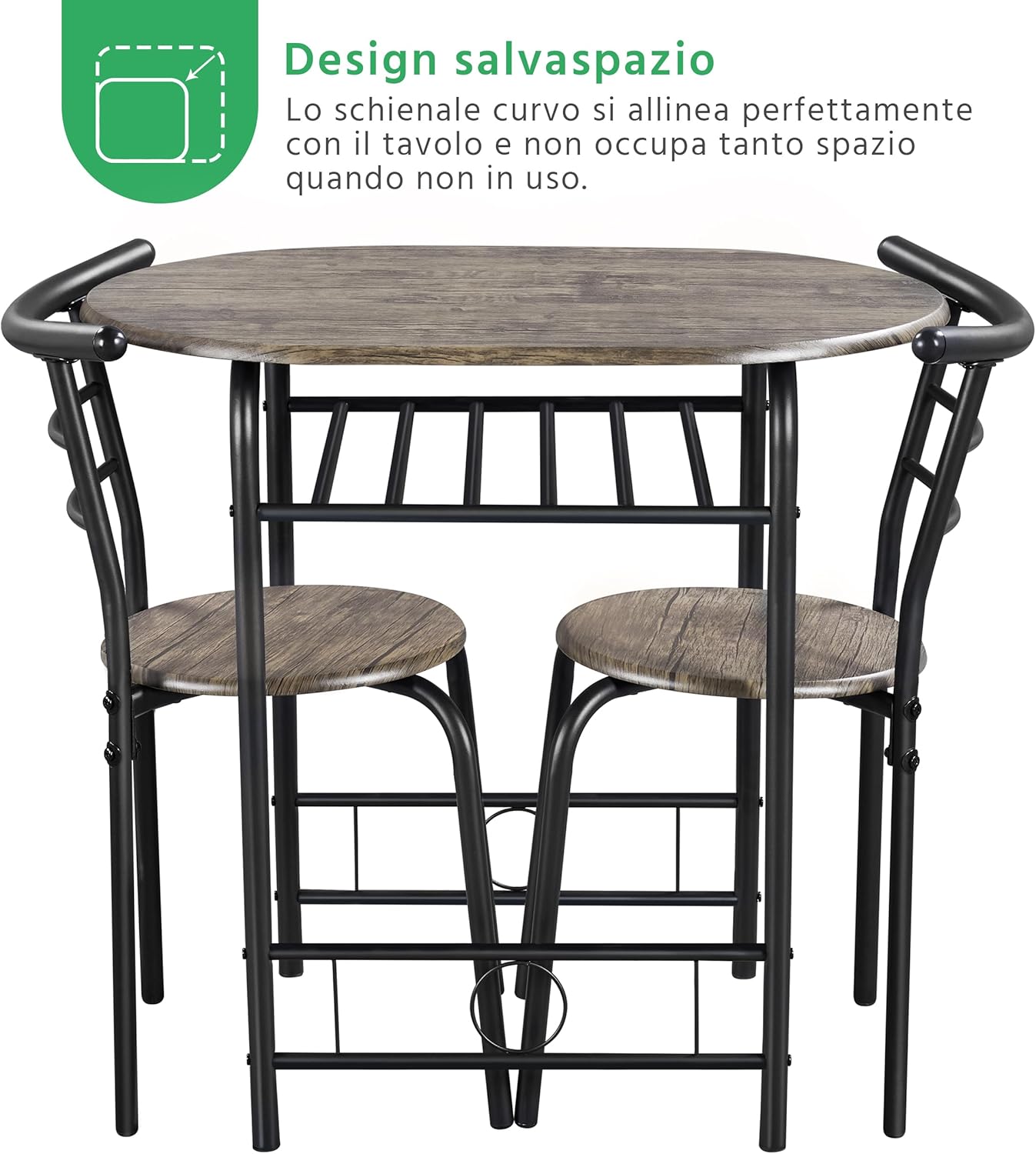 Space-saving design of the Yaheetech dining set