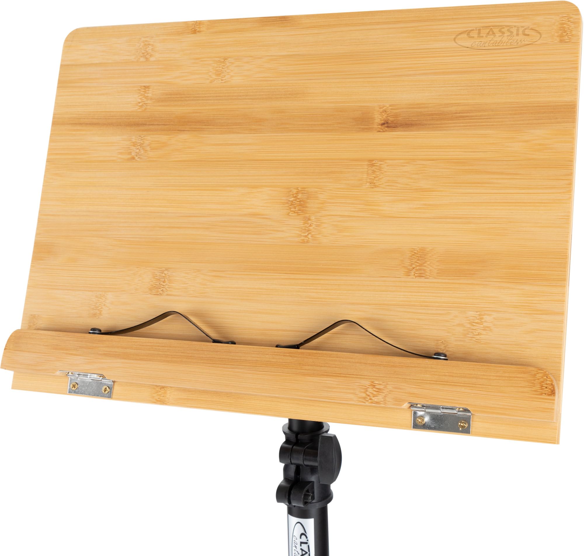 Pupitre Classic Cantabile OSW-100 en bambou 33,3x22,3 cm support livre cuisine lecture smartphone tablette inclinaison réglable 5 positions