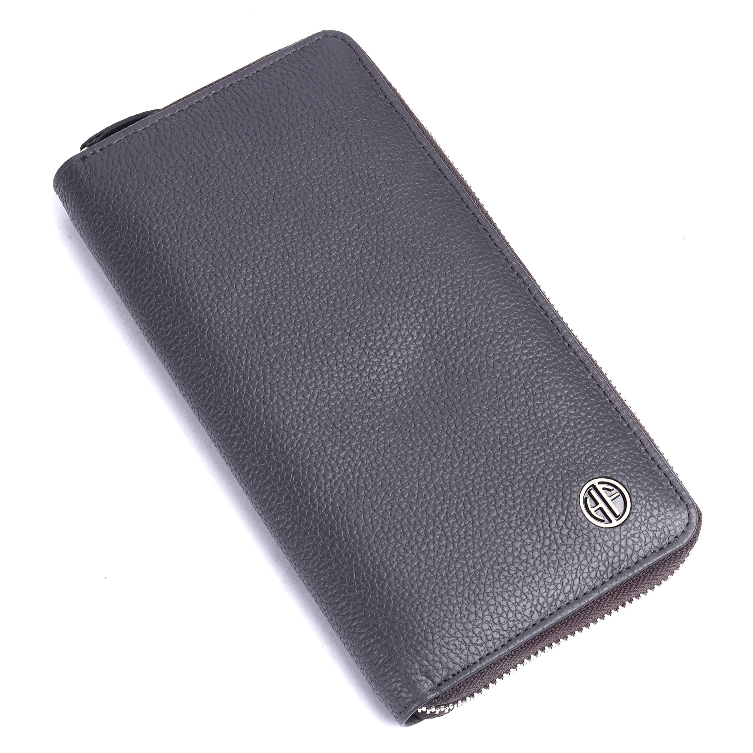 Purse for Women - Genuine Leather Graphite Grey Stylish Wallet for Women with 8 Card Slots, Zipper Closure, Multiple Compartment and RFID Protection - Secure Ladies Hand Wallet-image-37