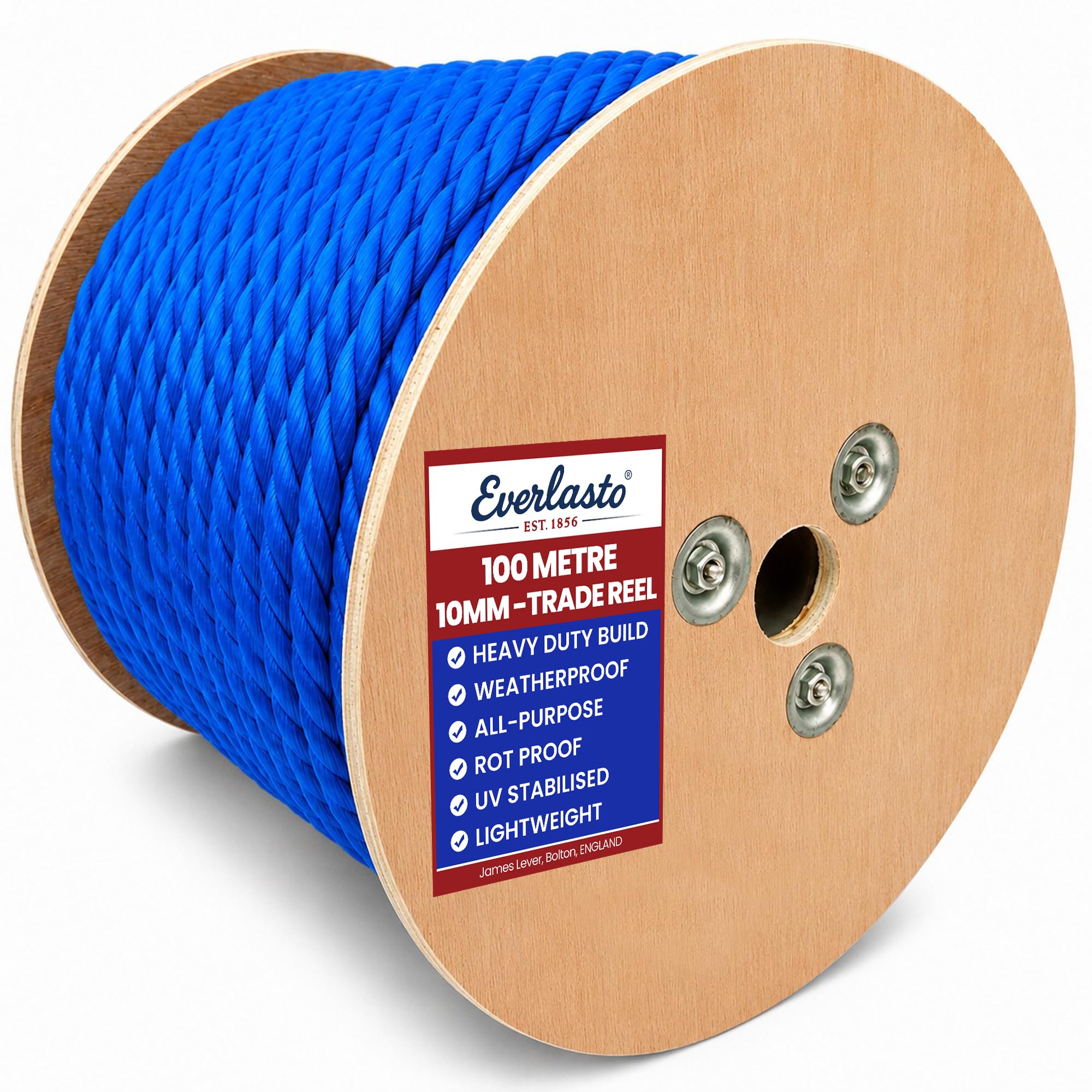 100M TRADE REELS EVERLASTO BLUE POLYPROPYLENE POLY ROPE 6MM 8MM 10MM 12MM 14MM 1