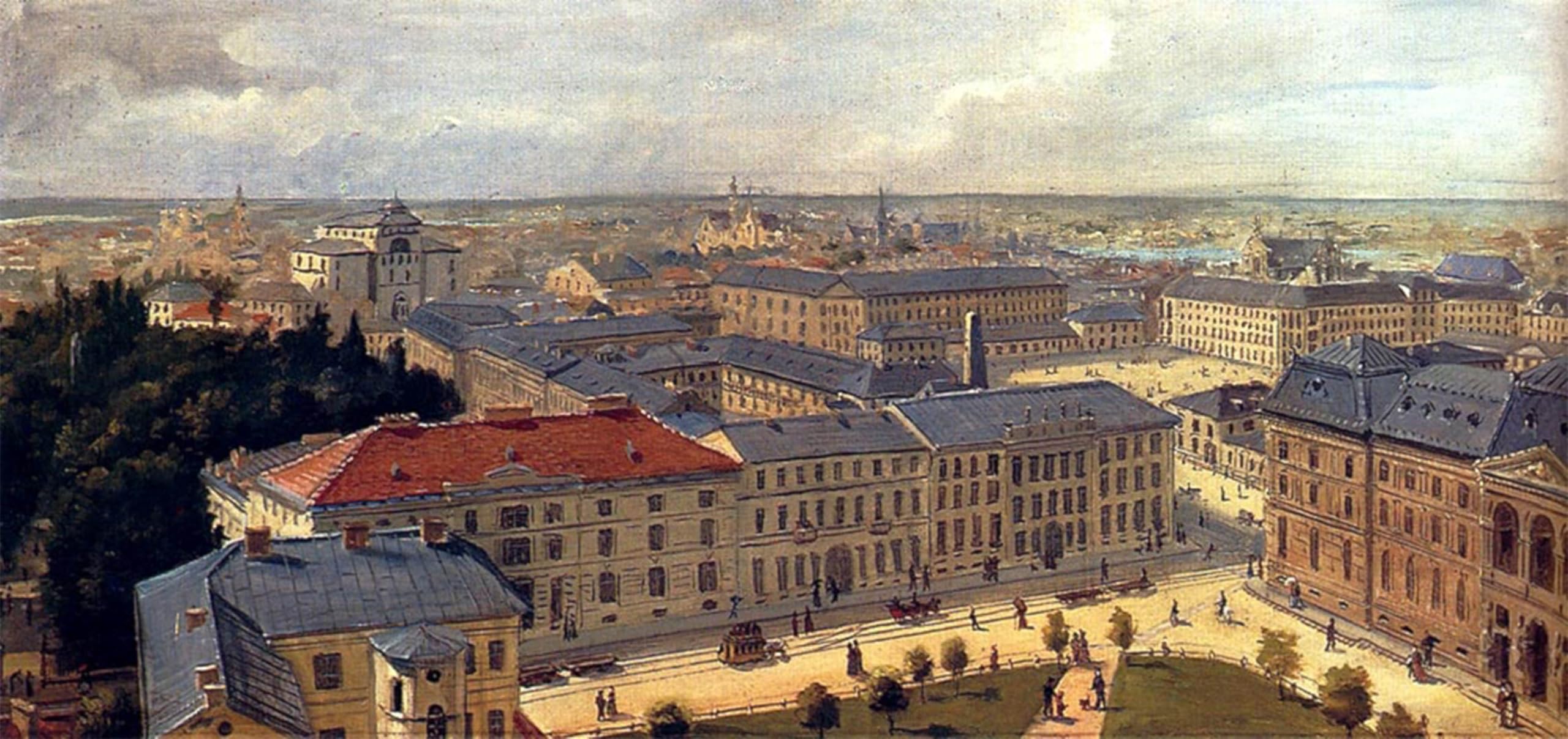 ARTXLXXBN Famous Print Painting Colorful Art Print Views of Warsaw by Cheslas Bois Jankowski Canvas Art Decorations for Home Decor 60x90cm