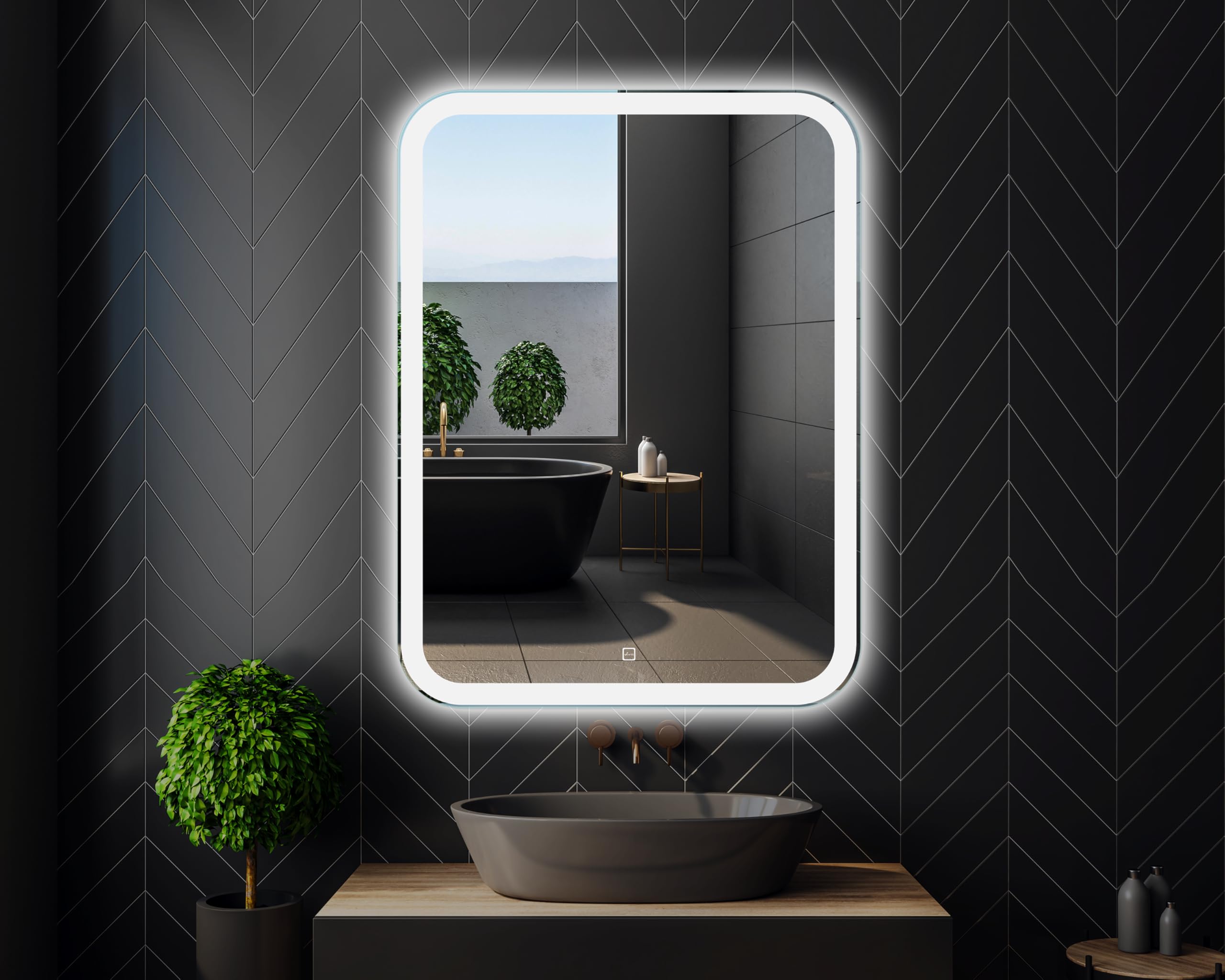 Venti 60x80cm Vertikaler Badezimmerspiegel Mit LED Beleuchtung venti-60x80cm-vertikaler-badezimmerspiegel-mit-led-beleuchtung