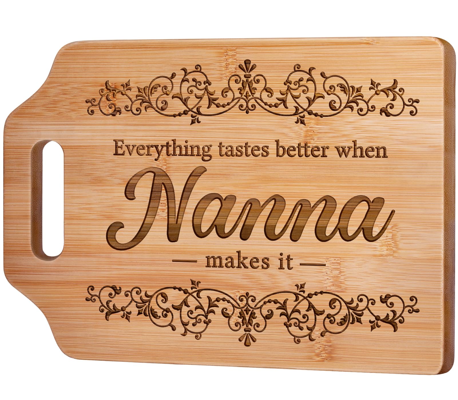 Giftasy Nanna Gifts, Nanna Birthday Gifts, Unique Handmade Engraved Bamboo Cutting Board, Kitchen Gifts for Nanna from Grandchildren, Presents for Nanna on Birthday Christmas Mothers Day  QMVMV Nanna Gifts Heart-Shaped Acrylic Plaque Gifts for Nanna Best Nanna Gifts Thanksgiving Birthday Mother's Day Gift for Nanna