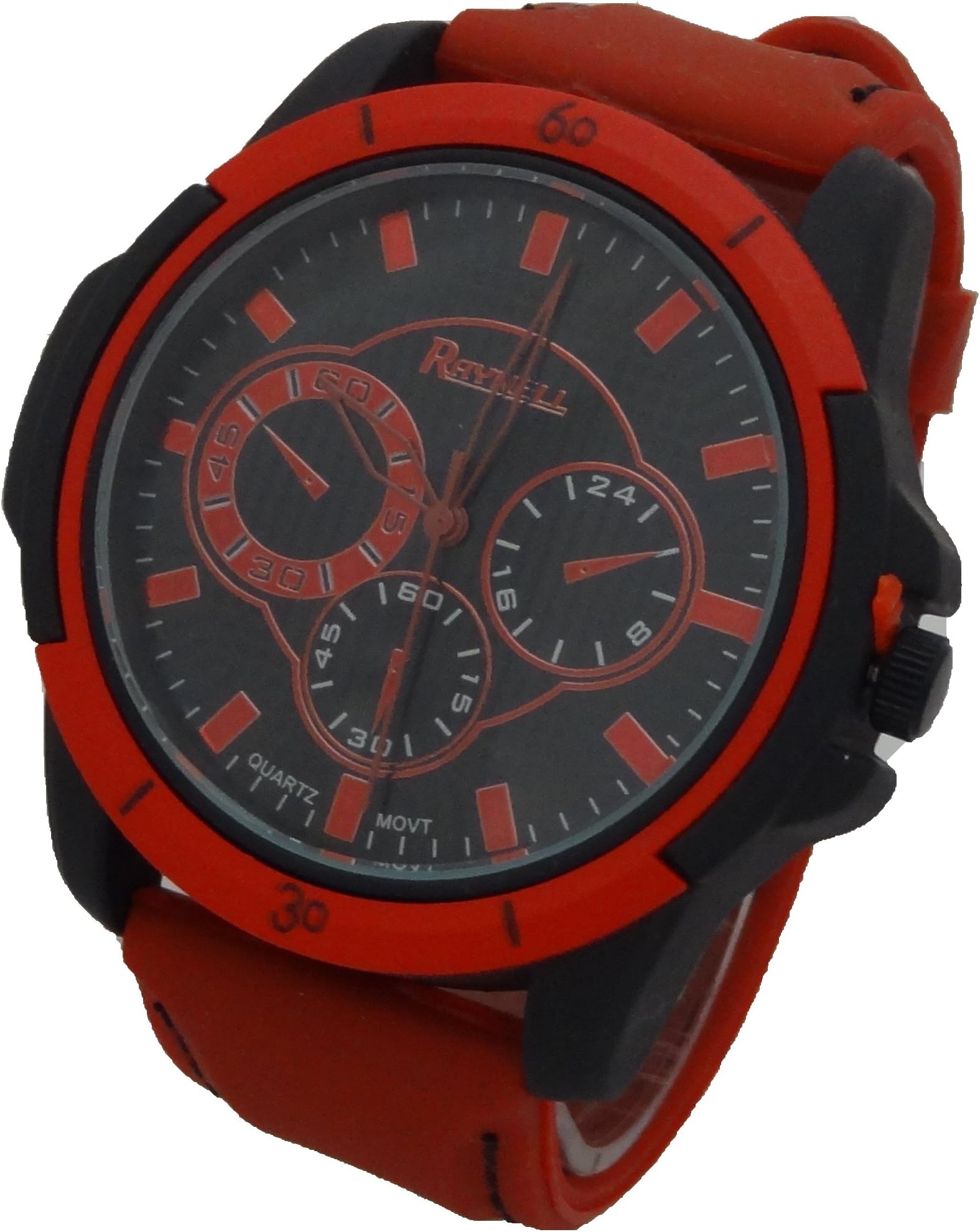 Raynell Men Quartz Alloy Metal Case with Silicon Band