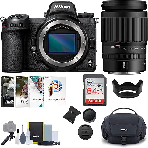 Nikon Z 7II - Paquete de cámara digital sin espejo (solo cuerpo) con lente de realidad virtual de 0.945-7.874 in f4-6.3, bolsa de dispositivo para
