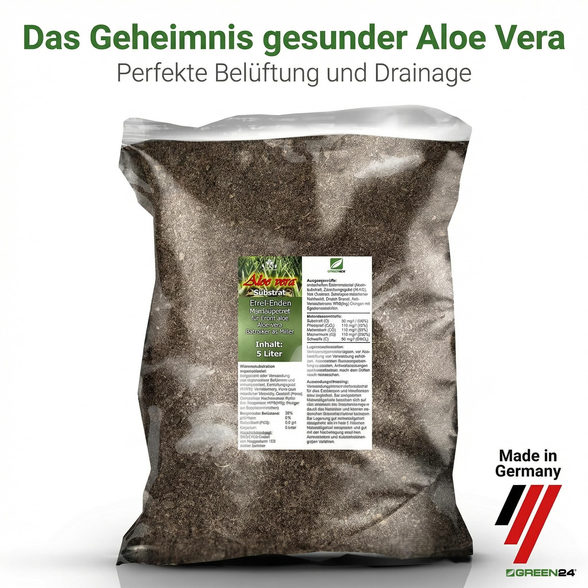 Aloe Vera Erde Spezial 5L Premium Sukkulenten Substrat mit Langzeitdnger &  Drainage Technologie fr Aloe barbadensis : Amazon.de: Garten